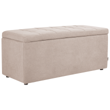 Storage Ottoman OREM Fabric Taupe