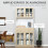 Homcom Alacena de Cocina Bicolor 80 x 40 x 180 cm 4