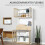 Homcom Alacena de Cocina Bicolor 80 x 40 x 180 cm 5