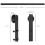 Homcom Kit Puerta Corredera Negro 200 x 4 x 0.7cm 6