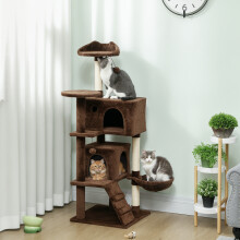 Árbol para Gato Marrón 48 x 48 x 140 cm
