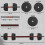 Homcom Juego de Mancuerna Negro 50 x 21 x 21 cm 6