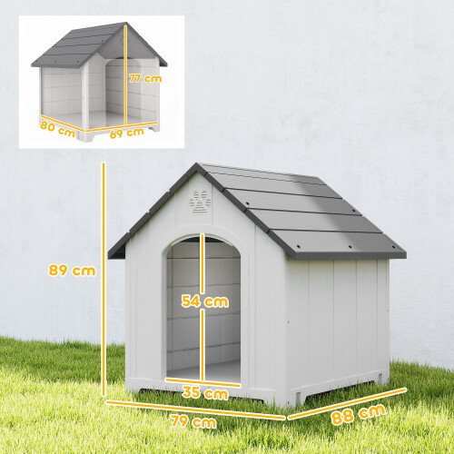 PawHut Caseta para Perro Gris 88 x 79 x 89 cm 2