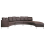 Beliani Curved Sofa 7 Seater ROTUNDE Leather Brown 1