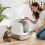 PawHut Arenero para Gato Blanco 52.4 x 41.3 x 39.8 cm 2