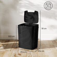 Cubo de Basura Negro 27.6 x 21.4 x 33.5 cm