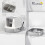 PawHut Arenero para Gato Blanco 52.4 x 41.3 x 39.8 cm 3