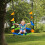 Outsunny Columpio de Jardín Infantil Multicolor 100 x 100 x 180 cm 5