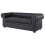 Beliani Sofa 3 Seater CHESTERFIELD Leather Black 7