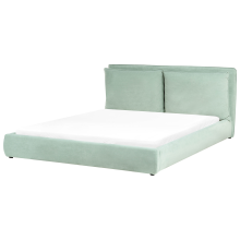 Bed Velvet BAJONNA 180 x 200 cm (EU Super King) Mint Green