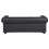 Beliani Sofa 3 Seater CHESTERFIELD Leather Black 8