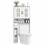 Homcom Mueble sobre Inodoro Blanco 80 x 19.5 x 170 cm 1