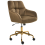 Beliani Desk Chair PALMDALE Velvet Brown 1