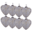 Beliani Set of 8 Baubles FERIABLE Glass Grey 1