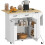Homcom Isla de Cocina Blanco 112 x 74 x 94.5 cm 1