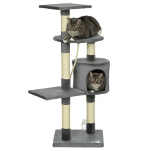 Árbol para Gato Gris 40 x 40 x 116 cm