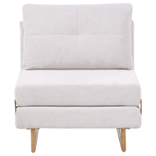 Single Sofa Bed JERSLEV Fabric Off-White