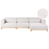 Beliani Corner Sofa 5 Seater VENG Fabric Off-White Left Hand 1