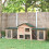 PawHut Conejera de Madera Marrón 210 x 45.5 x 84.5 cm 5
