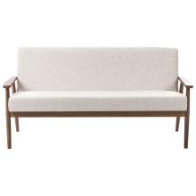 Sofa 3 Seater ESRUM Fabric Dark Brown/ Beige