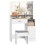 Homcom Tocador de Maquillaje Blanco 80 x 40 x 135 cm 1