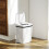 Homcom Cubo de Basura Blanco 27.6 x 21.4 x 33.5 cm 1