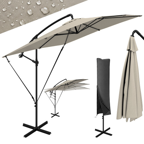 Outsunny Parasol Excéntrico Verde 247 x 247 x 256 cm