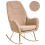 Beliani Rocking Chair GULSELE Boucle Beige 1