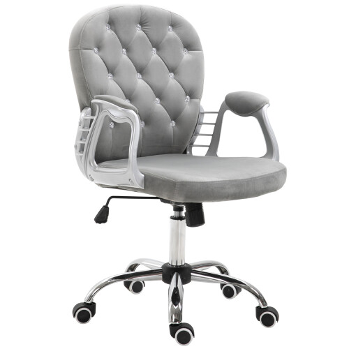 Vinsetto Silla de Escritorio Gris 59.5 x 60.5 x 105 cm