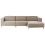 Beliani Corner Sofa 5 Seater VENG Fabric Taupe Left Hand 1