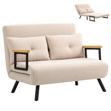 Sofá Cama Doble Beige 102 x 73 x 81 cm
