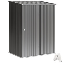 Cobertizo de Jardín Negro 161.5 x 94.5 x 196 cm