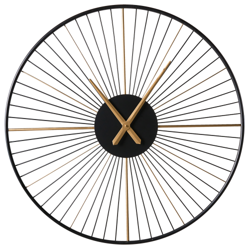Beliani Wall Clock SAZAIS Metal Black