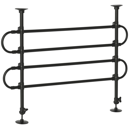 PawHut Separador Coche Perro Negro 135 x 105 cm