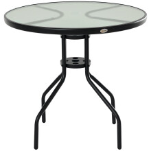 Mesa de Jardín Negro 80 x 80 x 72 cm