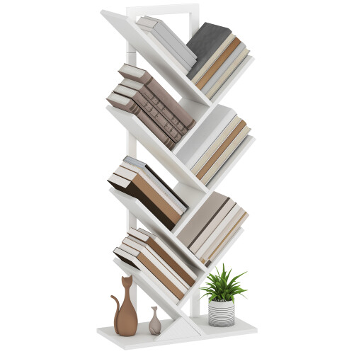 Homcom Librería Blanco 50 x 24 x 109 cm