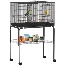 Jaula para Pájaro Negro 76 x 46 x 116 cm