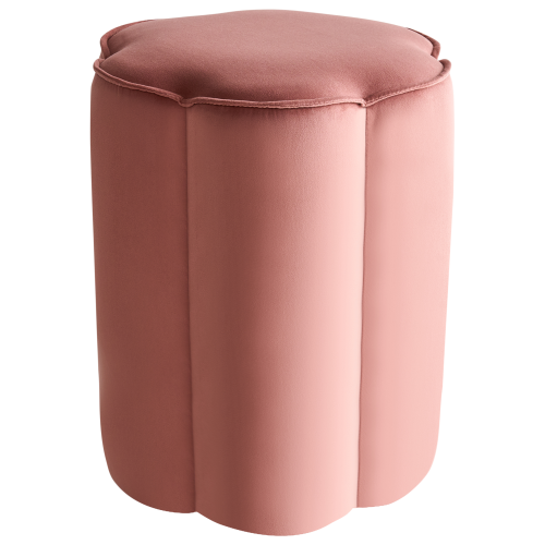 Beliani Pouffe TAPPEN Velvet Pink