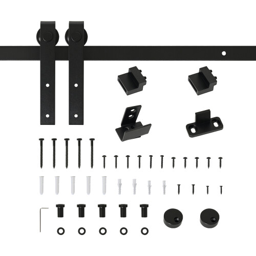 Homcom Herraje para Puerta Negro 200 x 0.4 x 18 cm