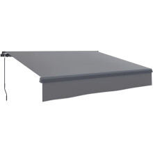Toldo Manual Retráctil Gris 295 x 200 x 400 cm