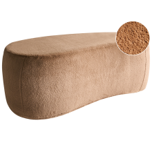 Pouffe BAYARD Faux Fur Light Brown