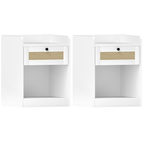 Homcom Mesitas de Noche Blanco 40 x 40 x 53 cm
