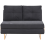 Beliani Sofa Bed 2 Seater JERSLEV Fabric Black 1