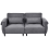 Beliani Sofa 3 Seater WETLAN Fabric Dark Grey 1