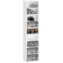Estantería para CD Blanco 33 x 24 x 140 cm