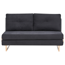 Sofa Bed 3 Seater JERSLEV Fabric Black
