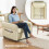 Homcom Butaca de Salón Beige 80 x 81 x 90 cm 5