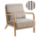 Beliani Armchair SORSELE Corduroy Beige 1