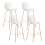 Beliani Set of 4 Bar Chairs KLEVE White 1