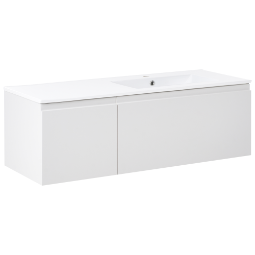 Beliani Wall Mounted Vanity Unit with Basin COROICO Light Grey